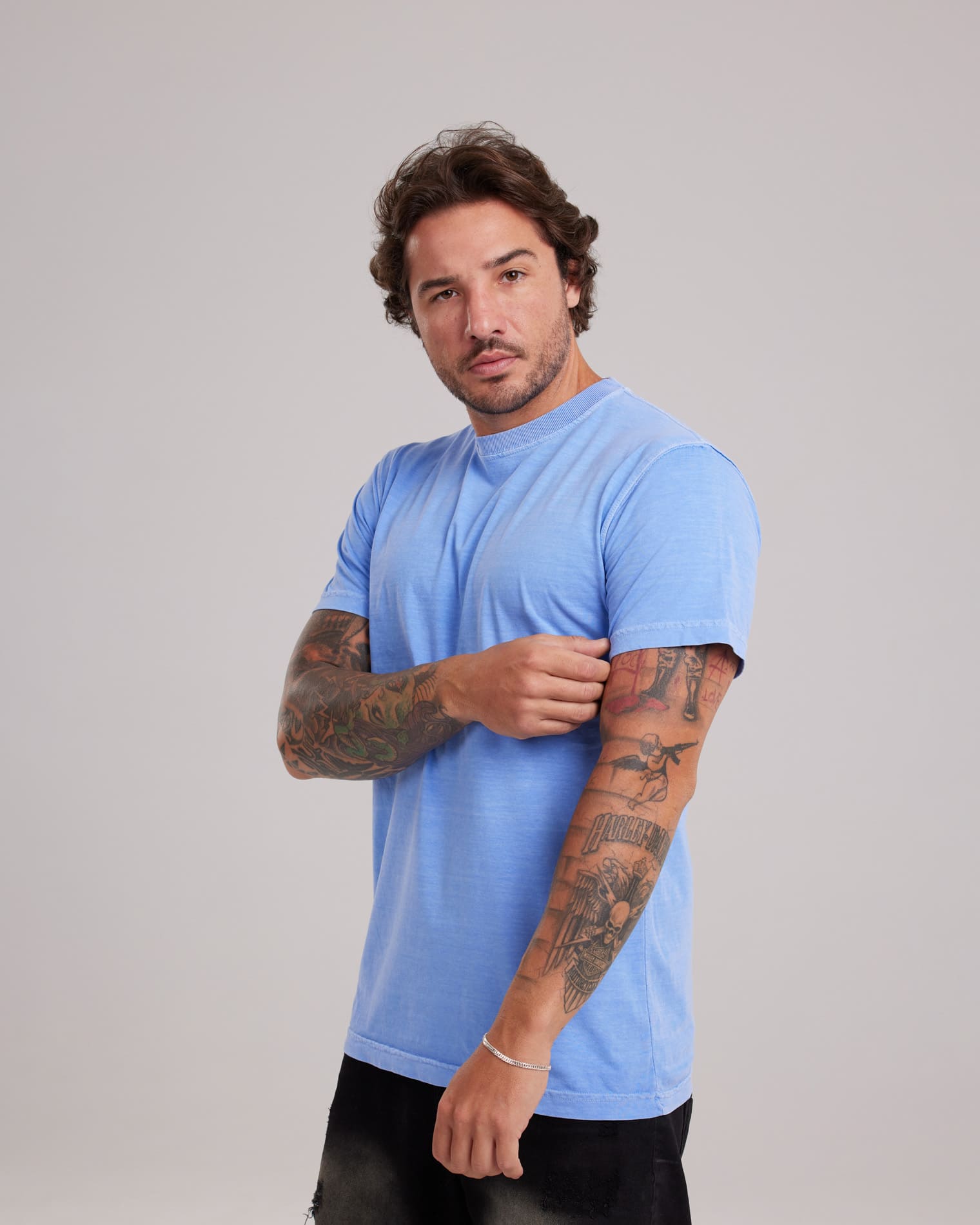 Camiseta Estonada Stone Wash Clássica — Lunfe Atacado — foto 6