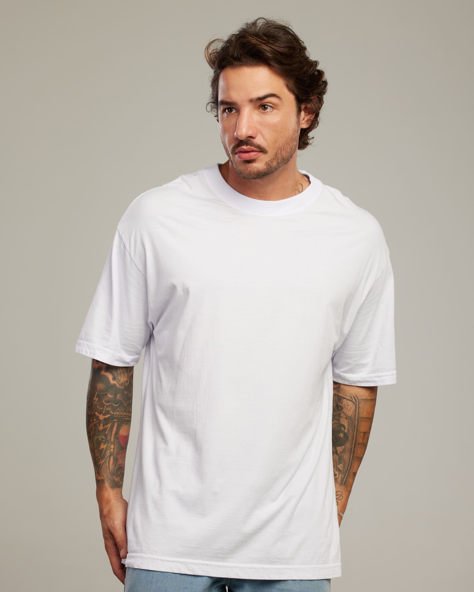 Camiseta Oversized Drop Shoulder — Lunfe Atacado — foto 9