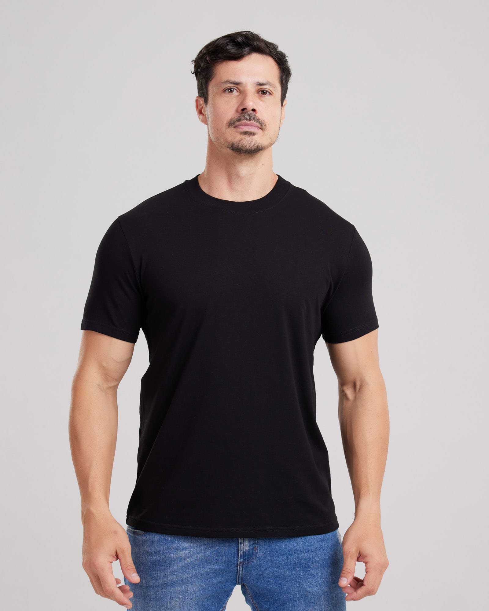 Camiseta Cotton Jersey Peruano Regular Fit Preto — Lunfe Atacado — foto 5