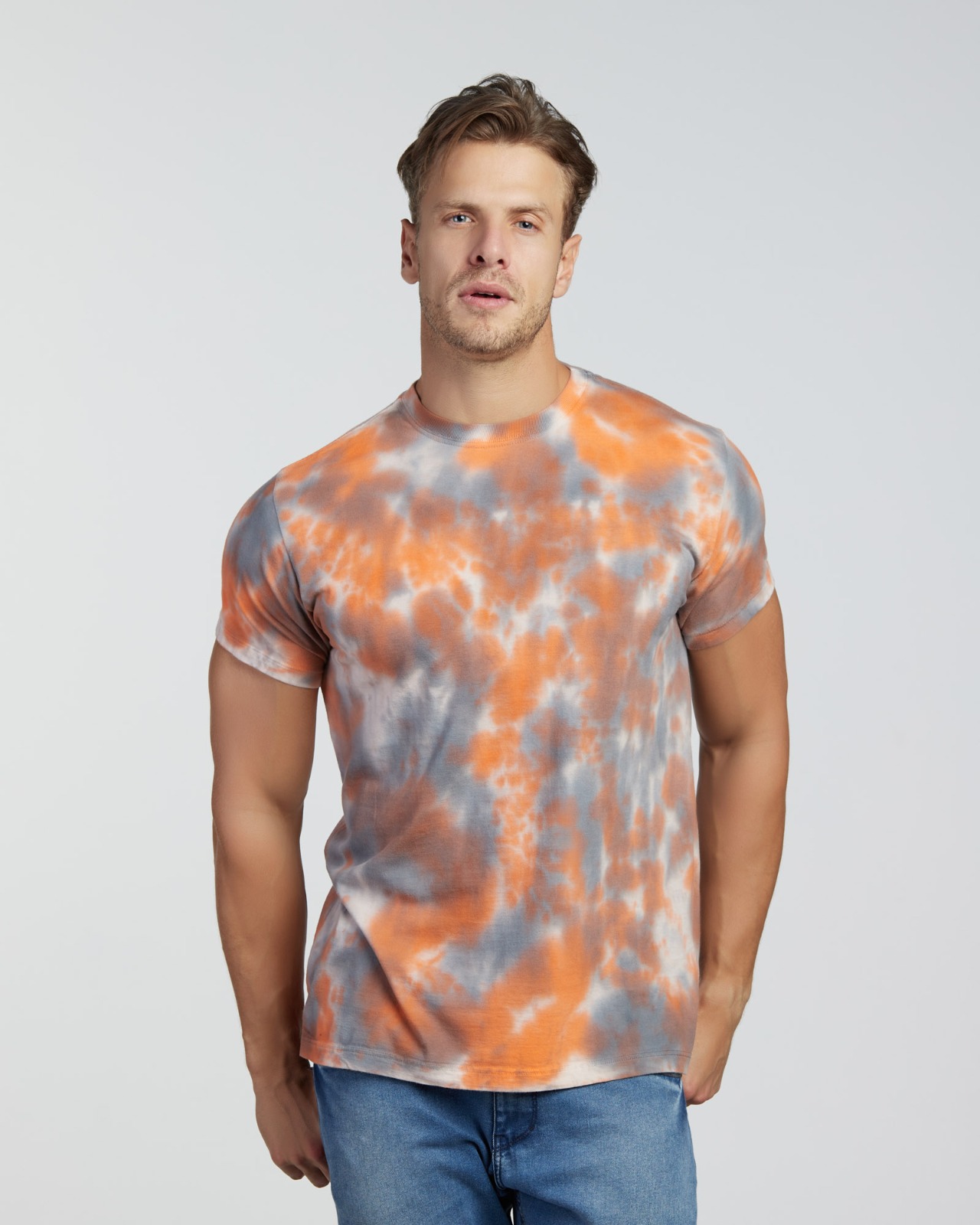 Camiseta Tie Dye Tie Dye Laranja — Lunfe Atacado — foto 7