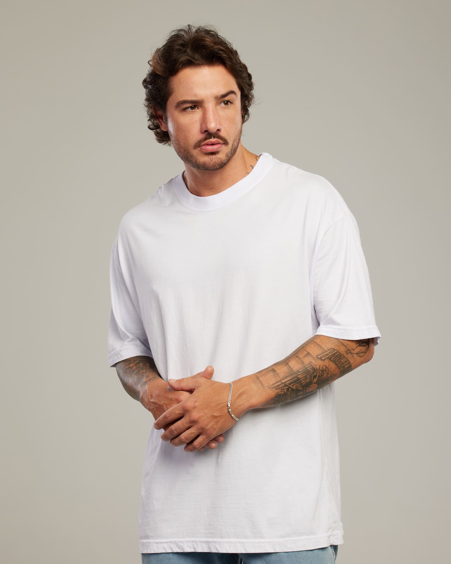 Camiseta Oversized Drop Shoulder — Lunfe Atacado — foto 7