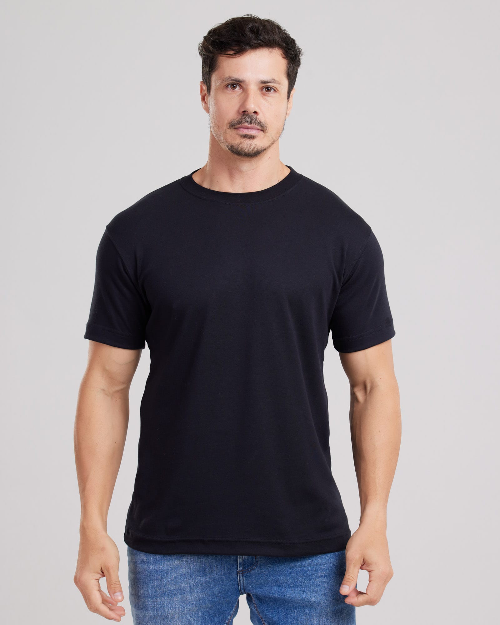 Camiseta Suedine Pima Sensory Regular Fit Preto — Lunfe Atacado — foto 6
