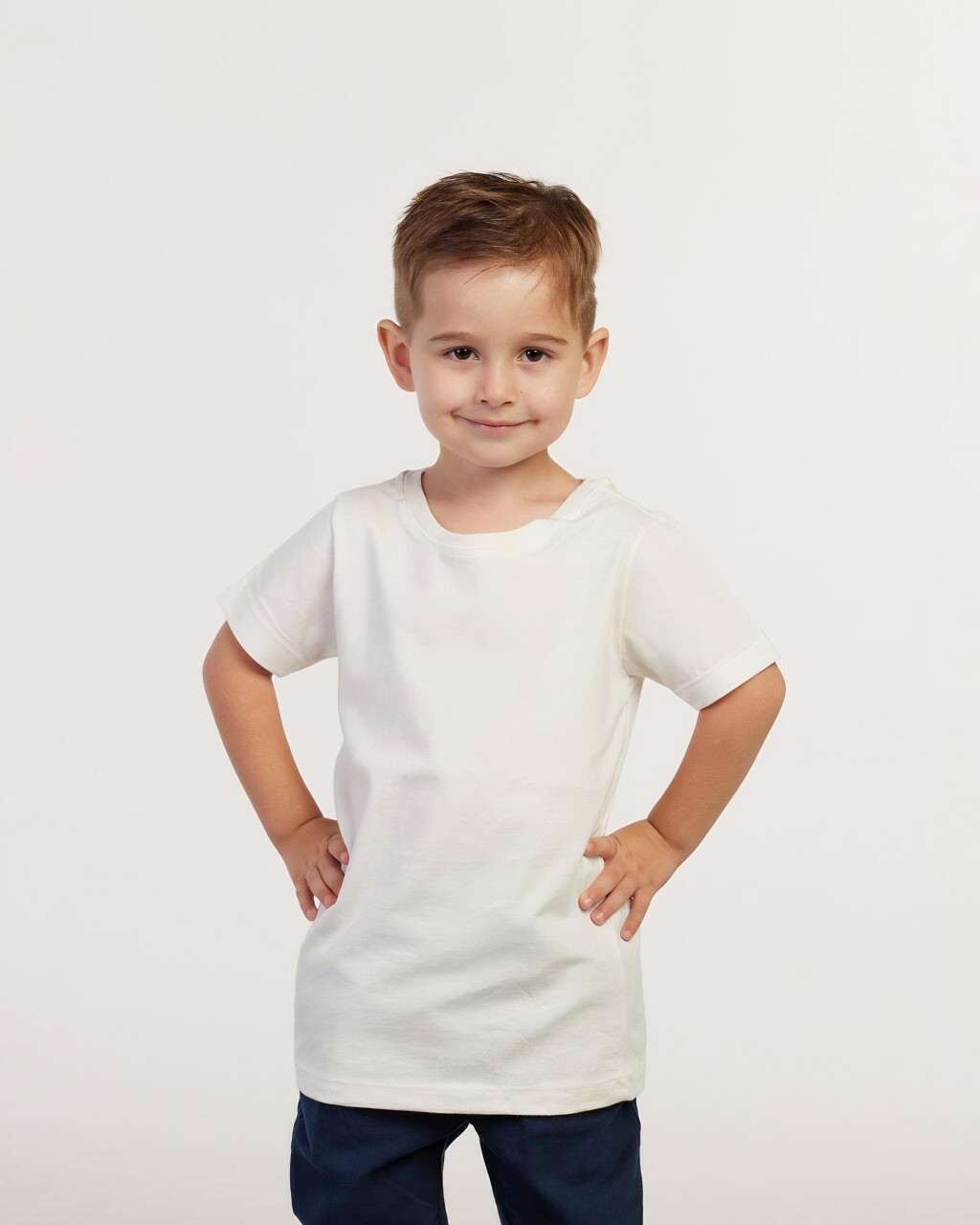 Camiseta Básica Kids Off White — Lunfe Atacado