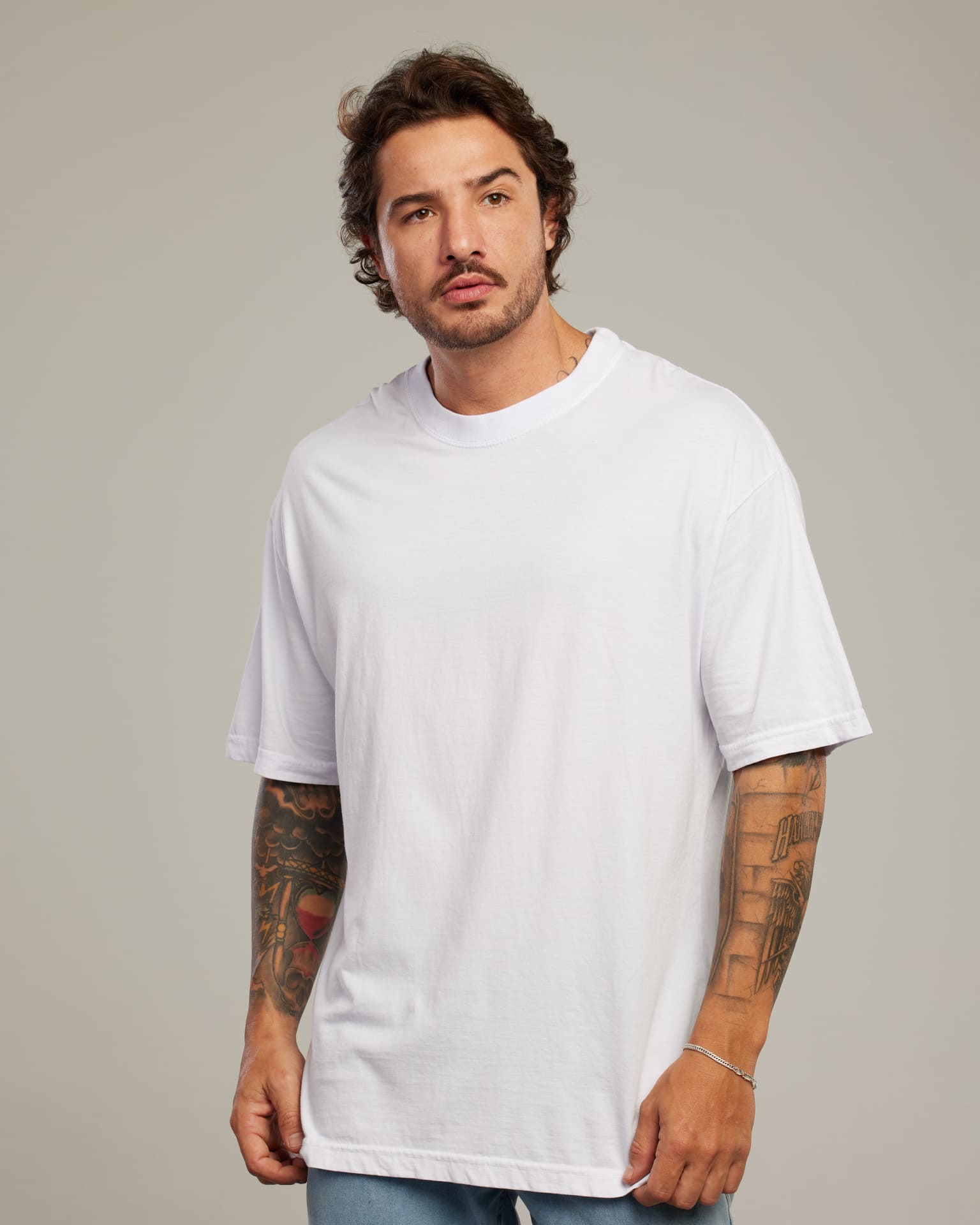 Camiseta Oversized Drop Shoulder — Lunfe Atacado — foto 8