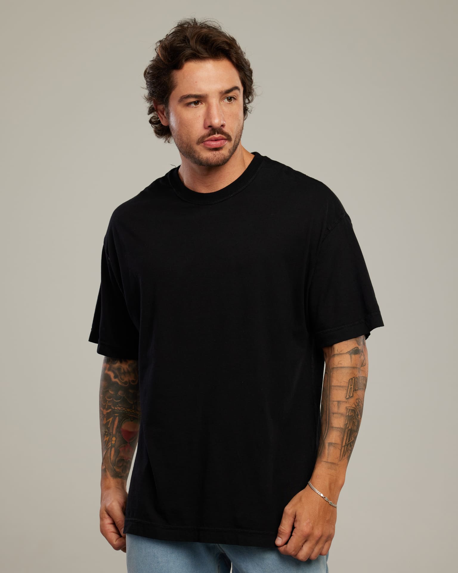 Camiseta Oversized Drop Shoulder — Lunfe Atacado — foto 5