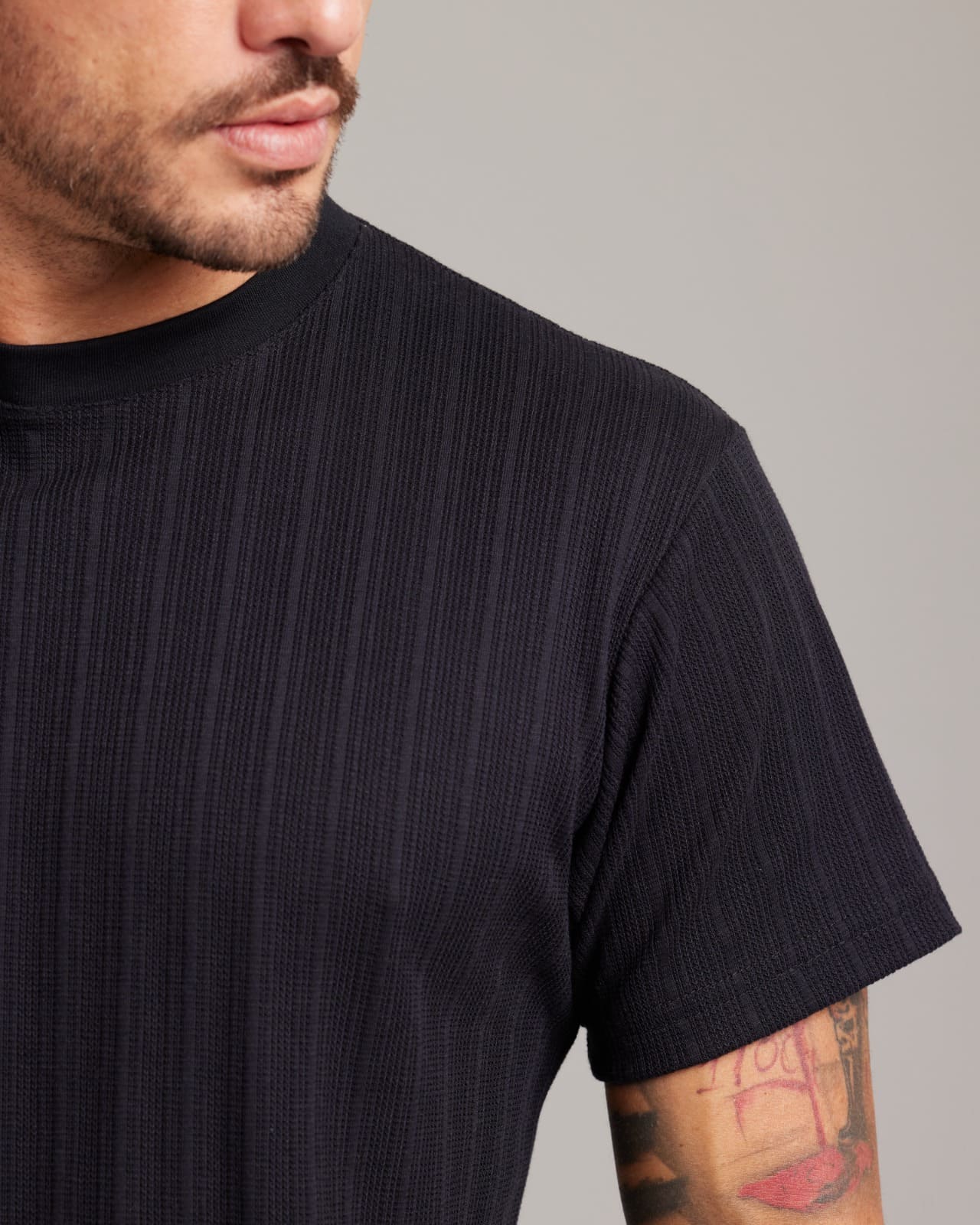Camiseta Rib Wide Texture — Lunfe Atacado — foto 8