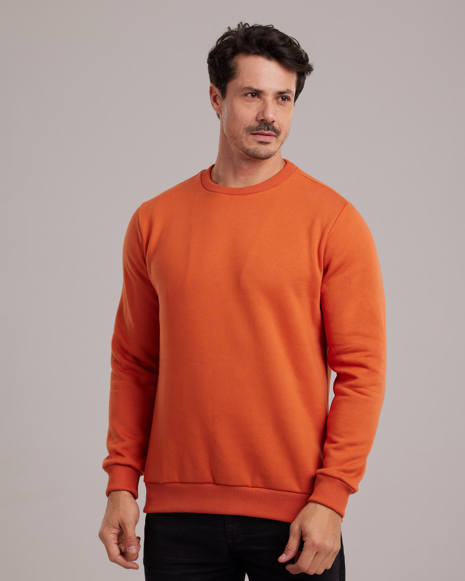 Moletom Básico Flanelado Terracota — Lunfe Atacado — foto 4