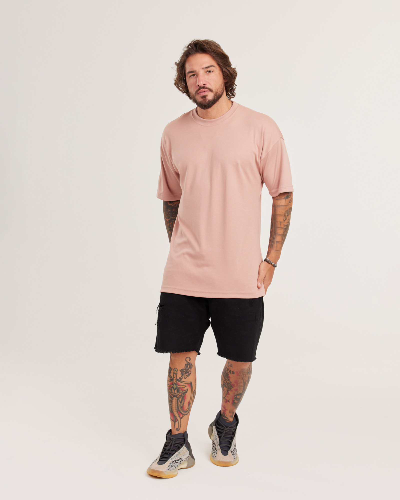 Camiseta Oversized Malhão Suedine — Lunfe Atacado — foto 3
