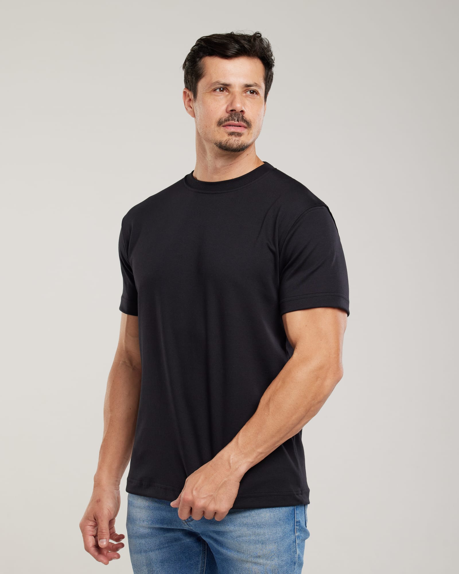 Camiseta Algodão Egípcio Regular Fit — Lunfe Atacado — foto 2