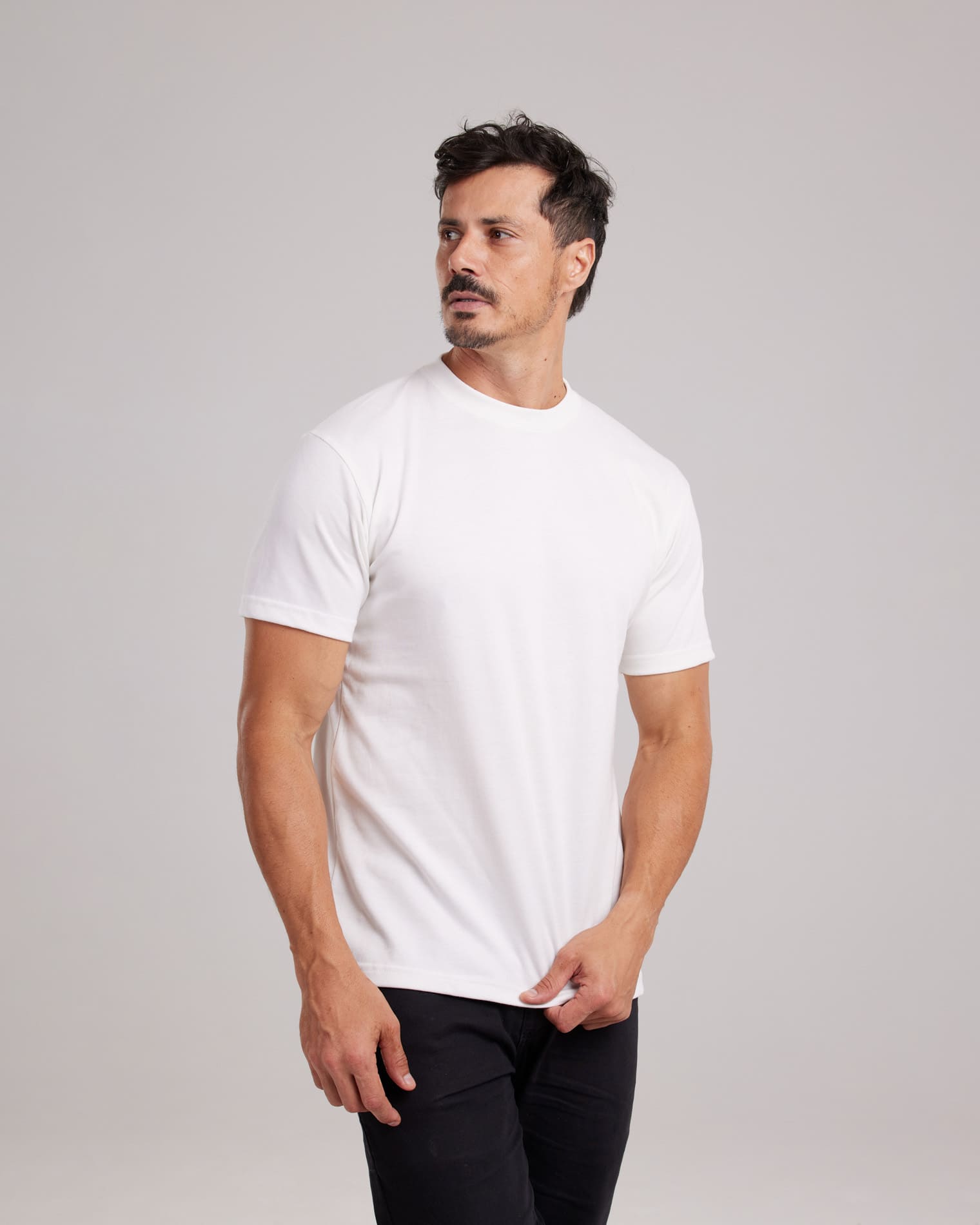 Camiseta Chinese Cotton Heavyweight Off White — Lunfe Atacado — foto 6