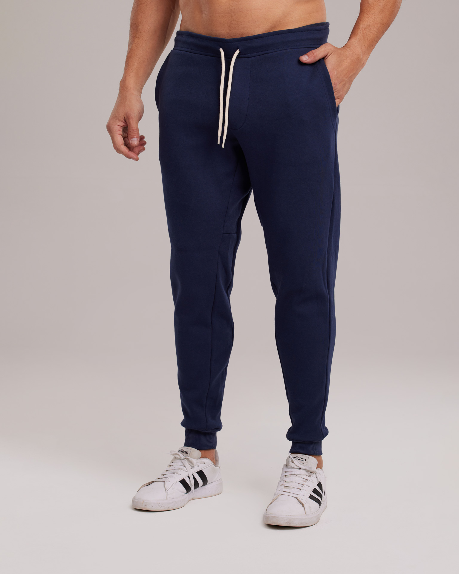 Calça Moletom Básica Flanelada Azul Marinho — Lunfe Atacado — foto 7