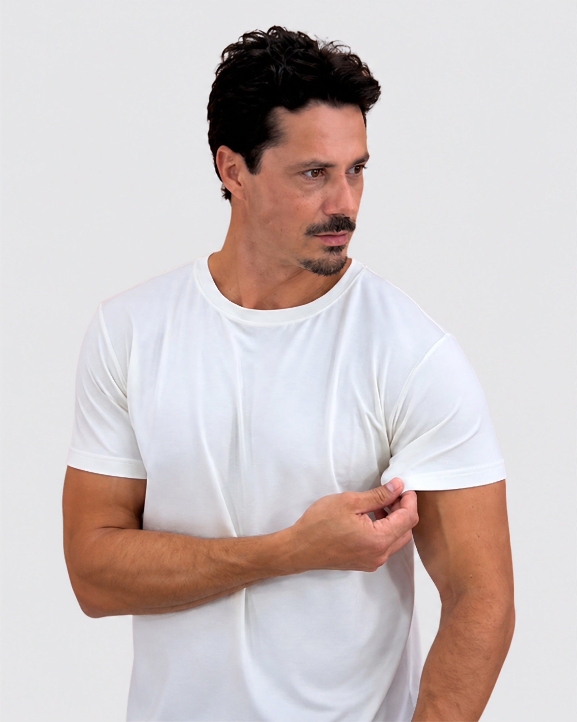 Camiseta Modal Tech Off White — Lunfe Atacado — foto 5