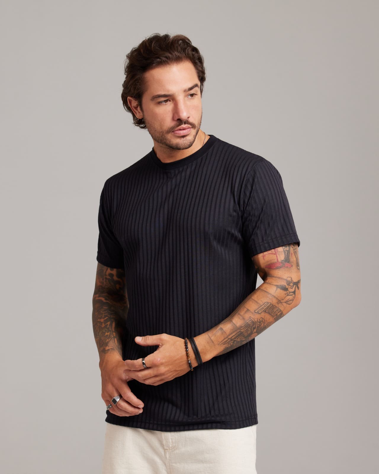 Camiseta Plissé Texture — Lunfe Atacado — foto 7
