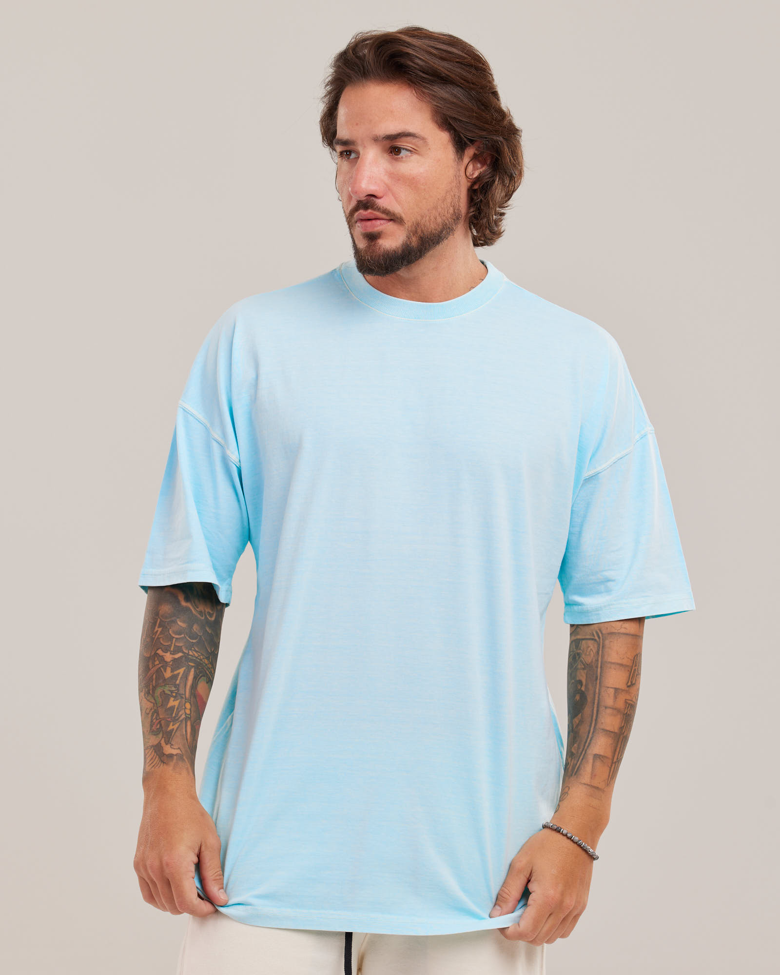 Camiseta Oversized Estonada Vintage — Lunfe Atacado — foto 6