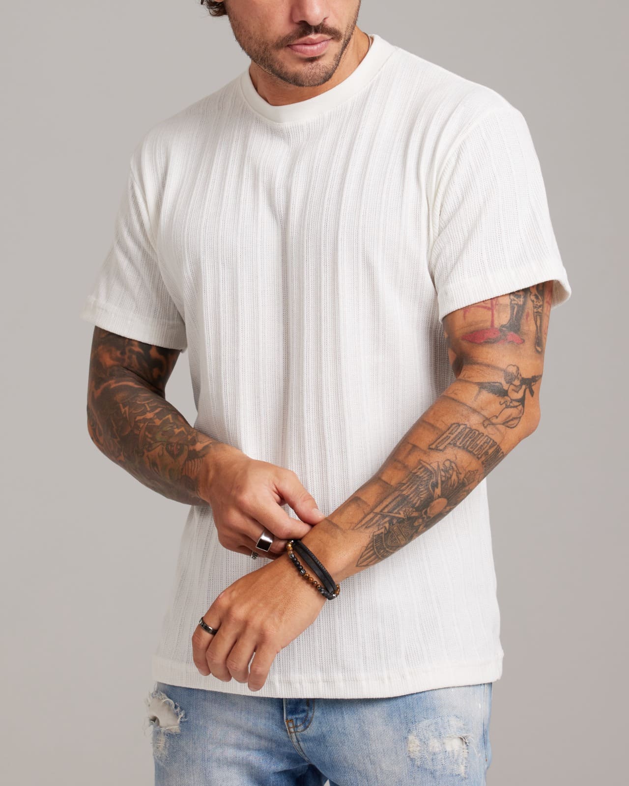 Camiseta Rib Wide Texture — Lunfe Atacado — foto 3